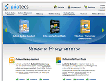 Tablet Screenshot of priotecs.com